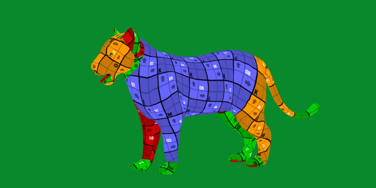 Lion Cub Low-poly 3D model_19