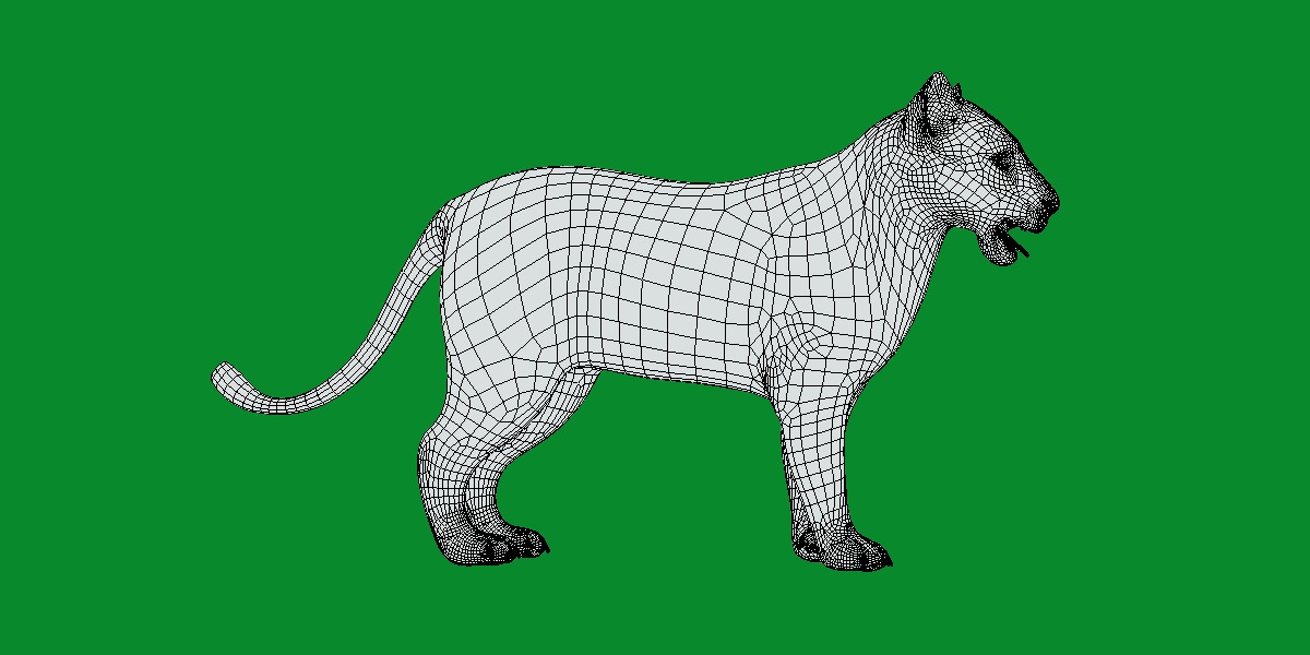 Lion Cub Low-poly 3D model_13