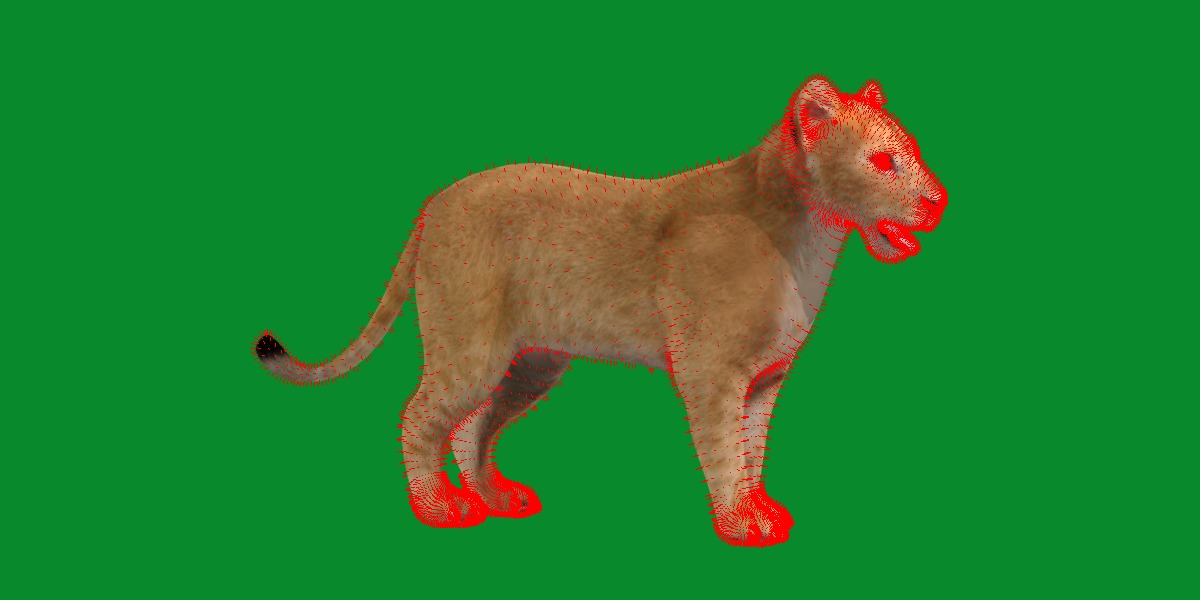 Lion Cub Low-poly 3D model_17