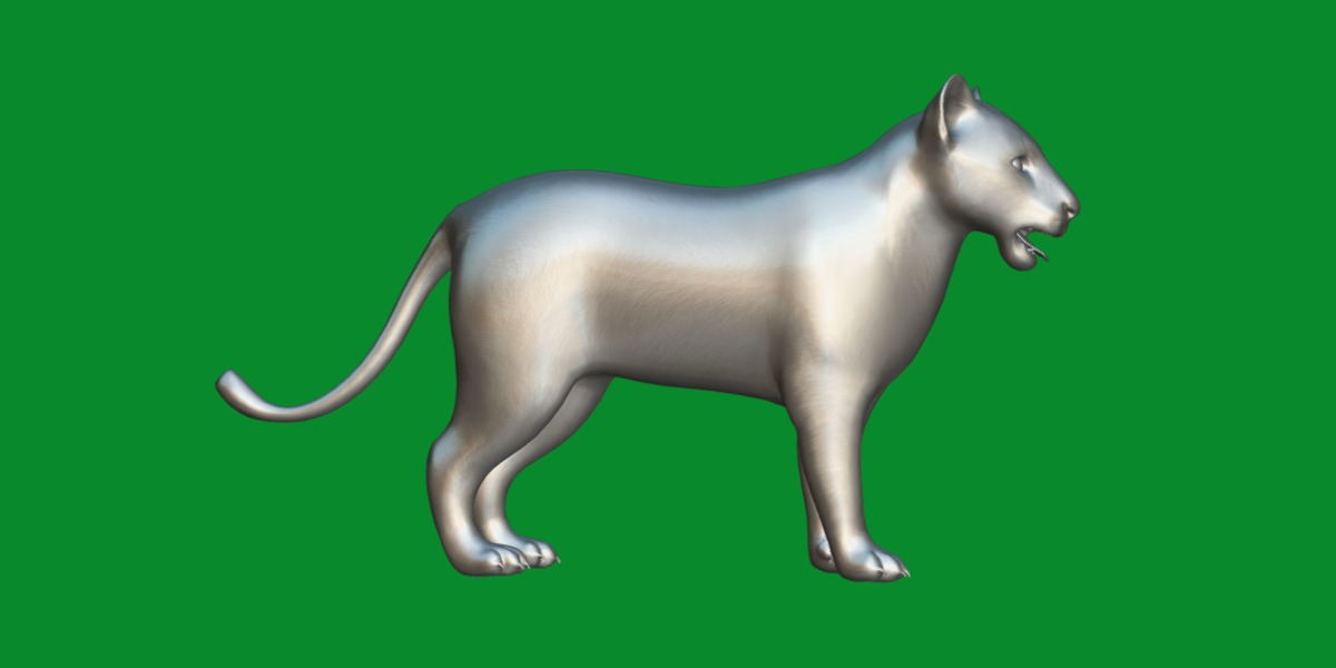 Lion Cub Low-poly 3D model_12