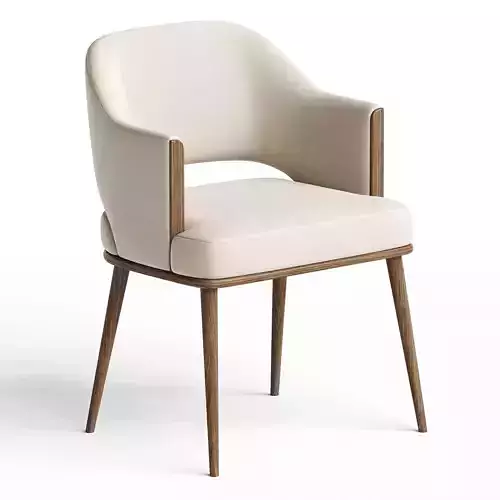 Contemporary Dining Chair Upholstered in Velvet