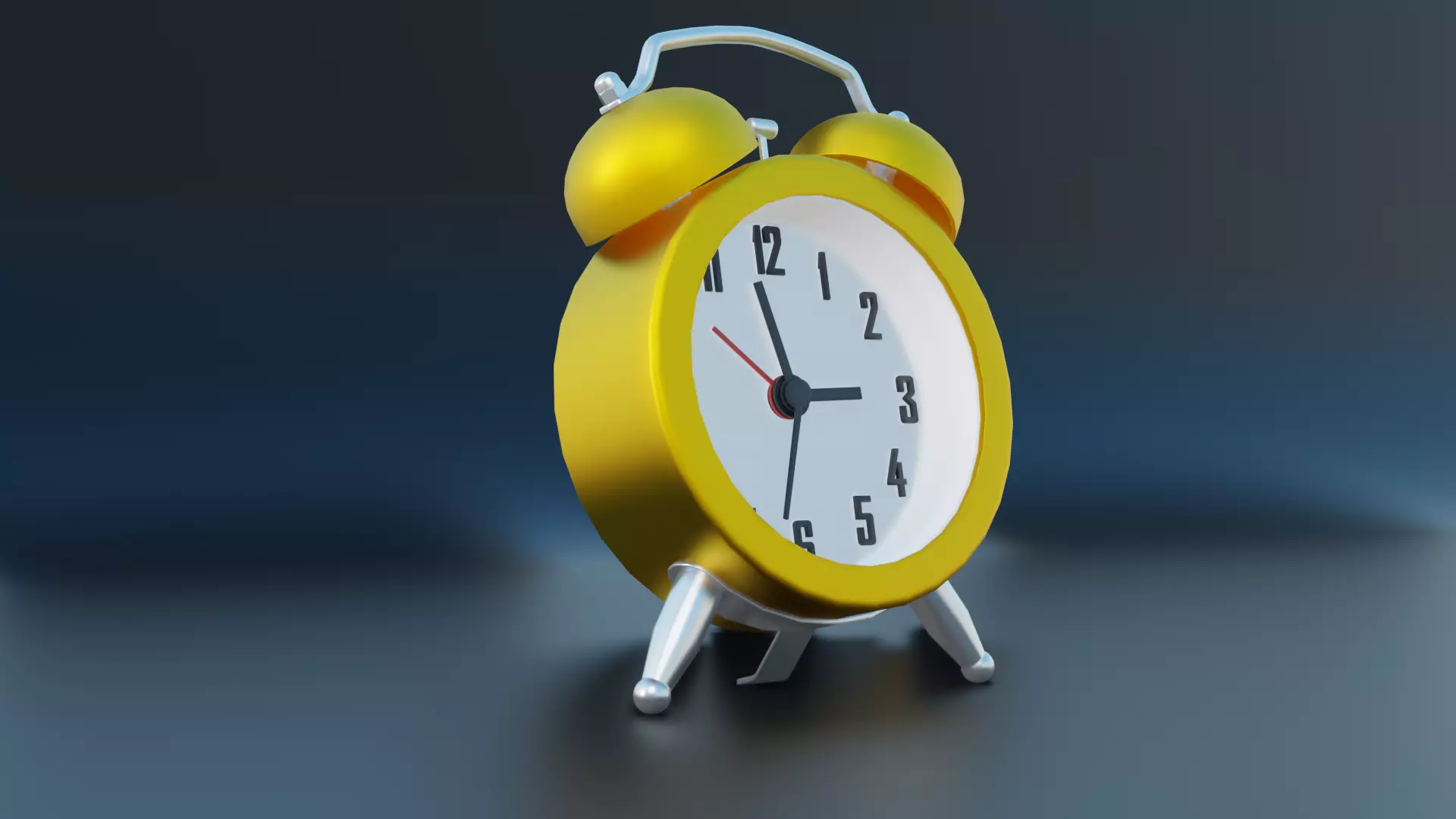 alarm clock Low-poly 3D model_0