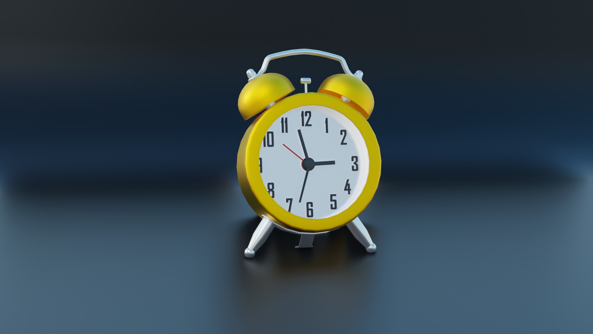 alarm clock Low-poly 3D model_9