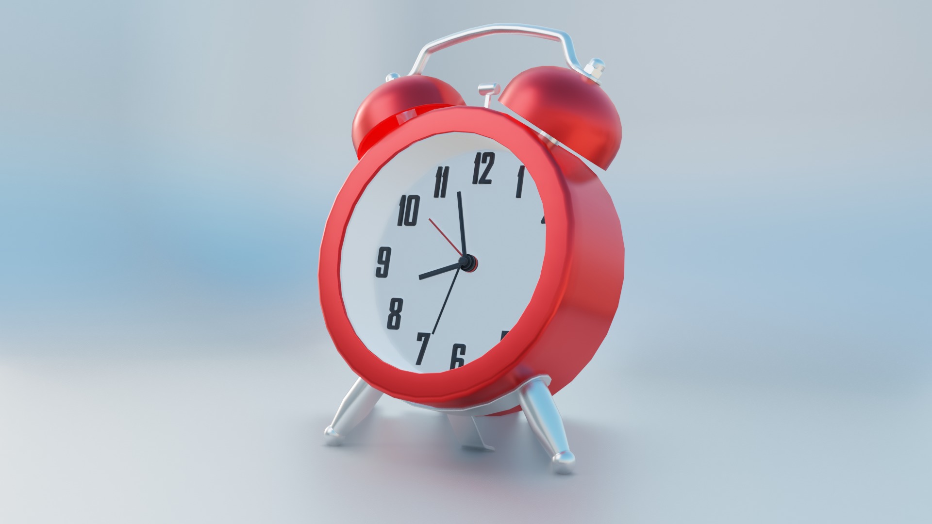 alarm clock Low-poly 3D model_3