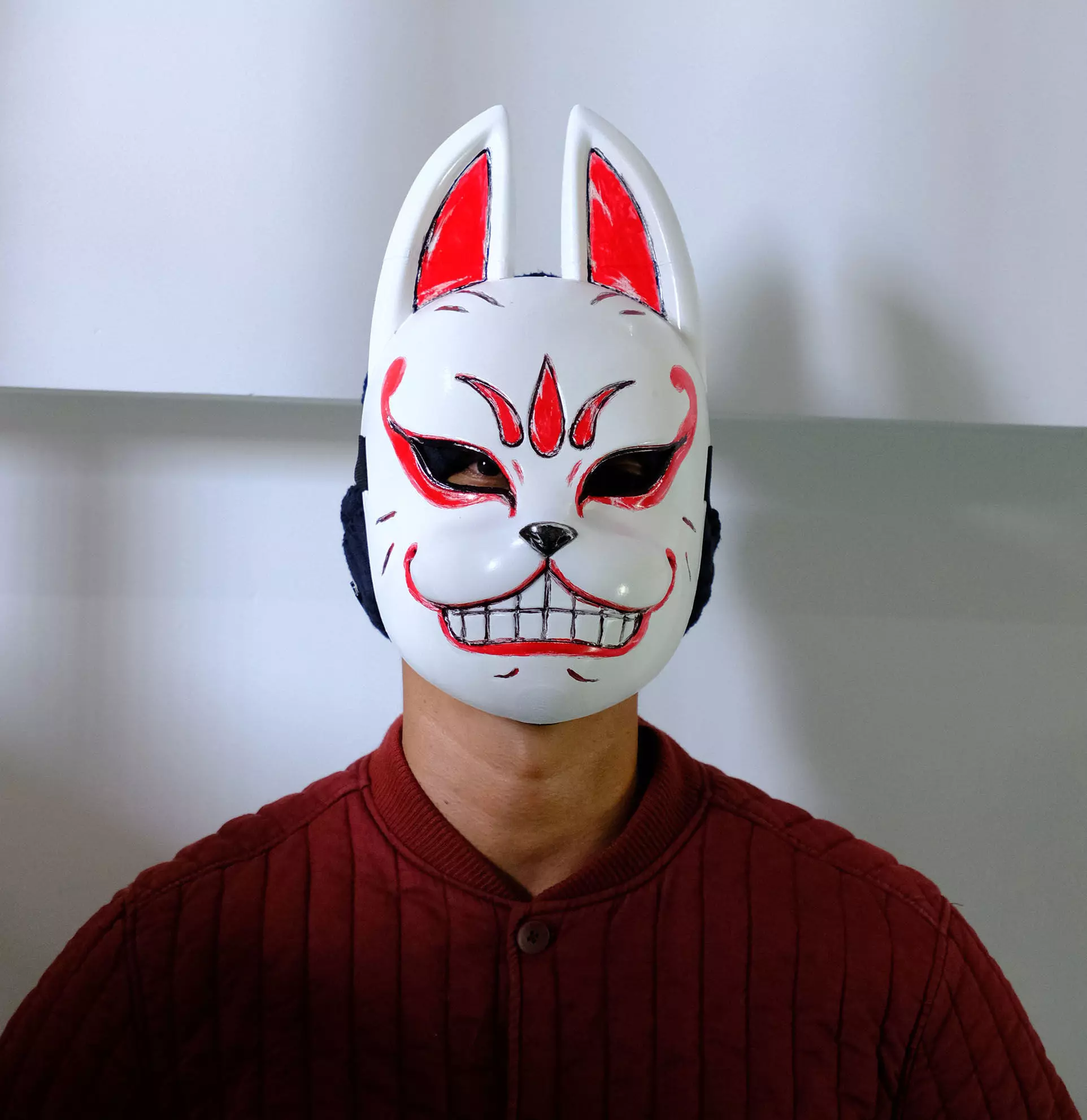 Genba Kazama Cosplay Mask - The Elusive Samurai Fox Mask 3D print model_0