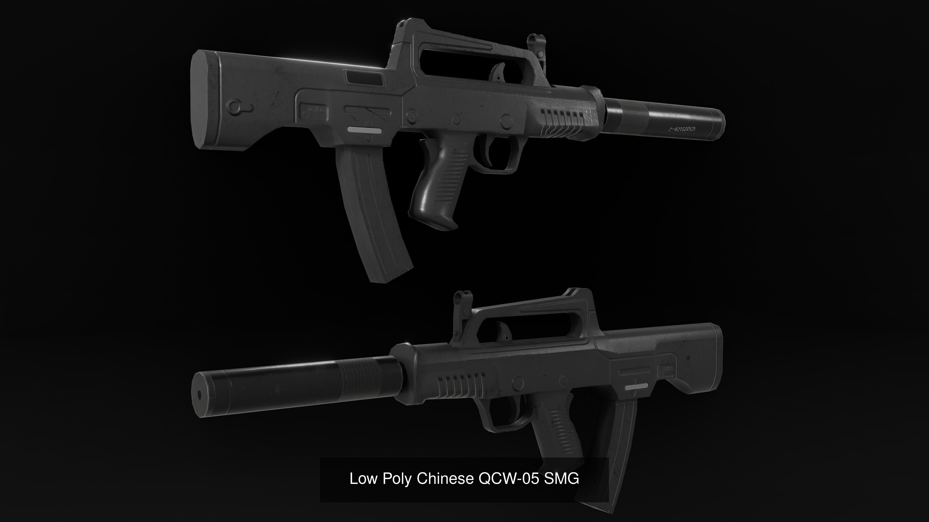 Low Poly Chinese Weapons Pack 3D Model Collection_1