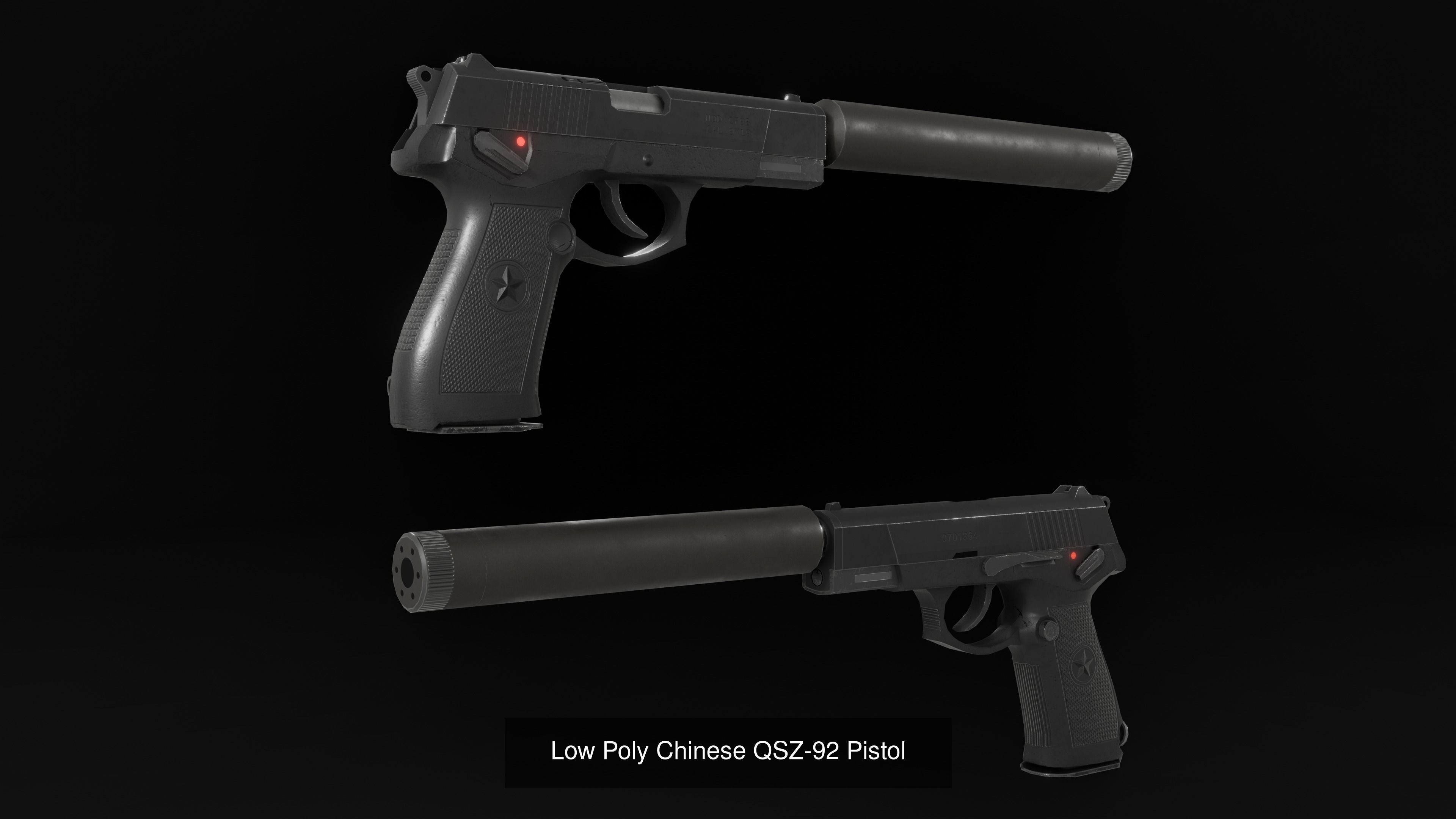 Low Poly Chinese Weapons Pack 3D Model Collection_2