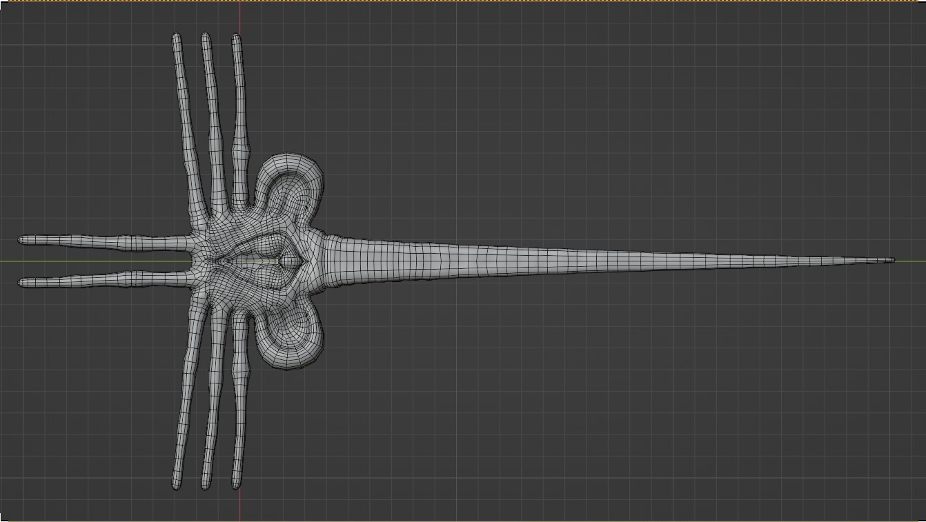 Alien Facehugger Low poly Low-poly 3D model_5