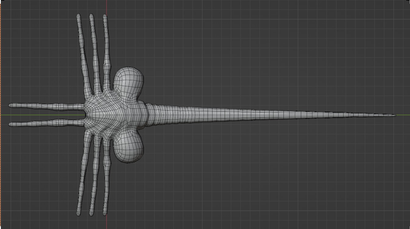 Alien Facehugger Low poly Low-poly 3D model_3