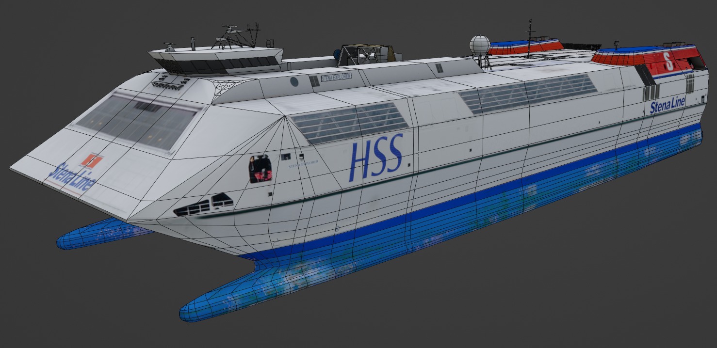  High-speed craft Stena Explorer Low-poly 3D model_9