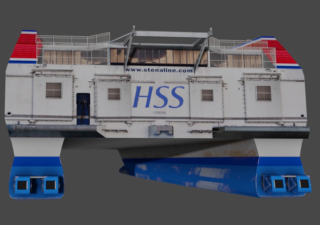  High-speed craft Stena Explorer Low-poly 3D model_7