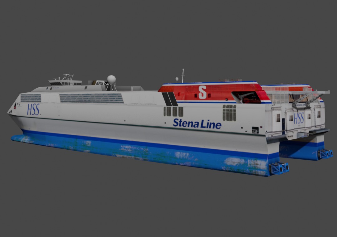  High-speed craft Stena Explorer Low-poly 3D model_3