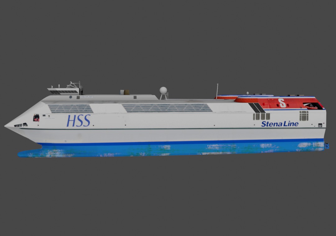 High-speed craft Stena Explorer Low-poly 3D model_4