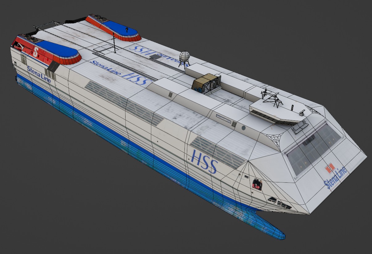  High-speed craft Stena Explorer Low-poly 3D model_10