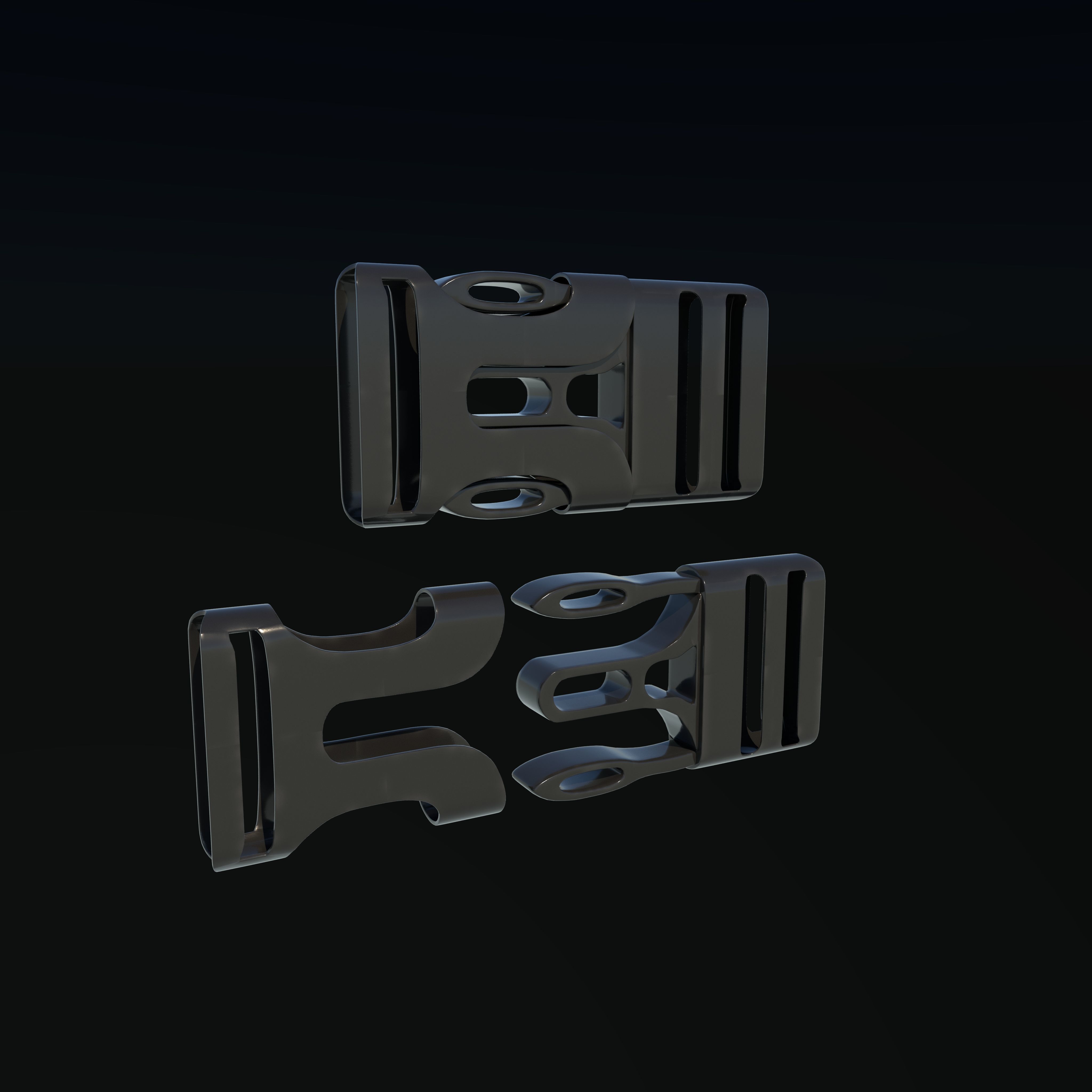 Plastic Buckle  3D model_9