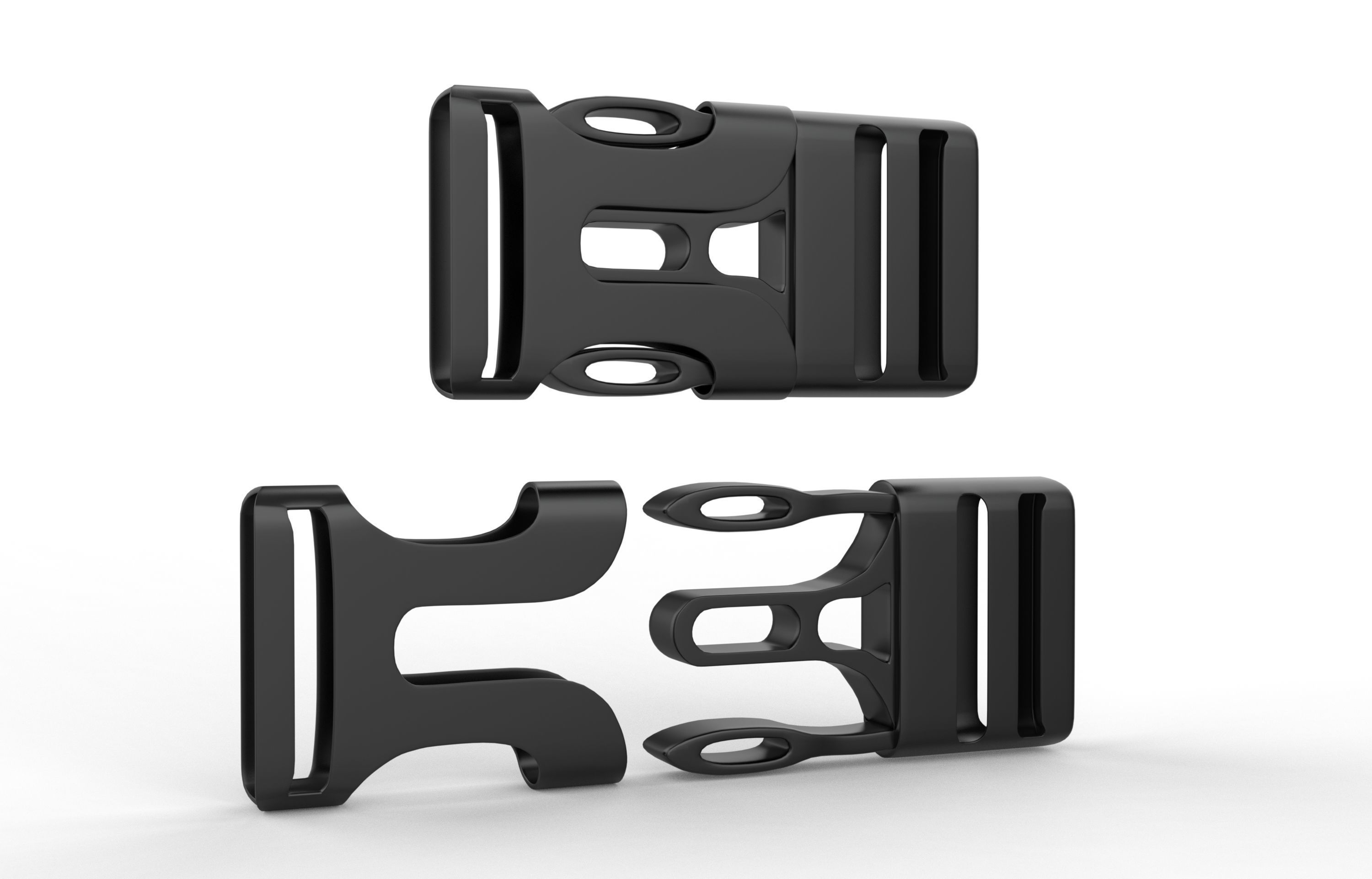 Plastic Buckle  3D model_5