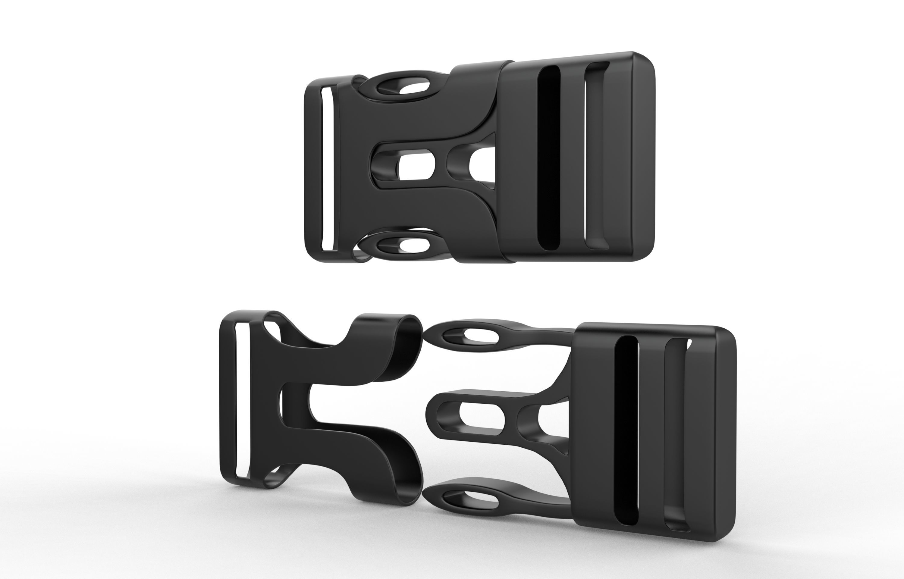 Plastic Buckle  3D model_4