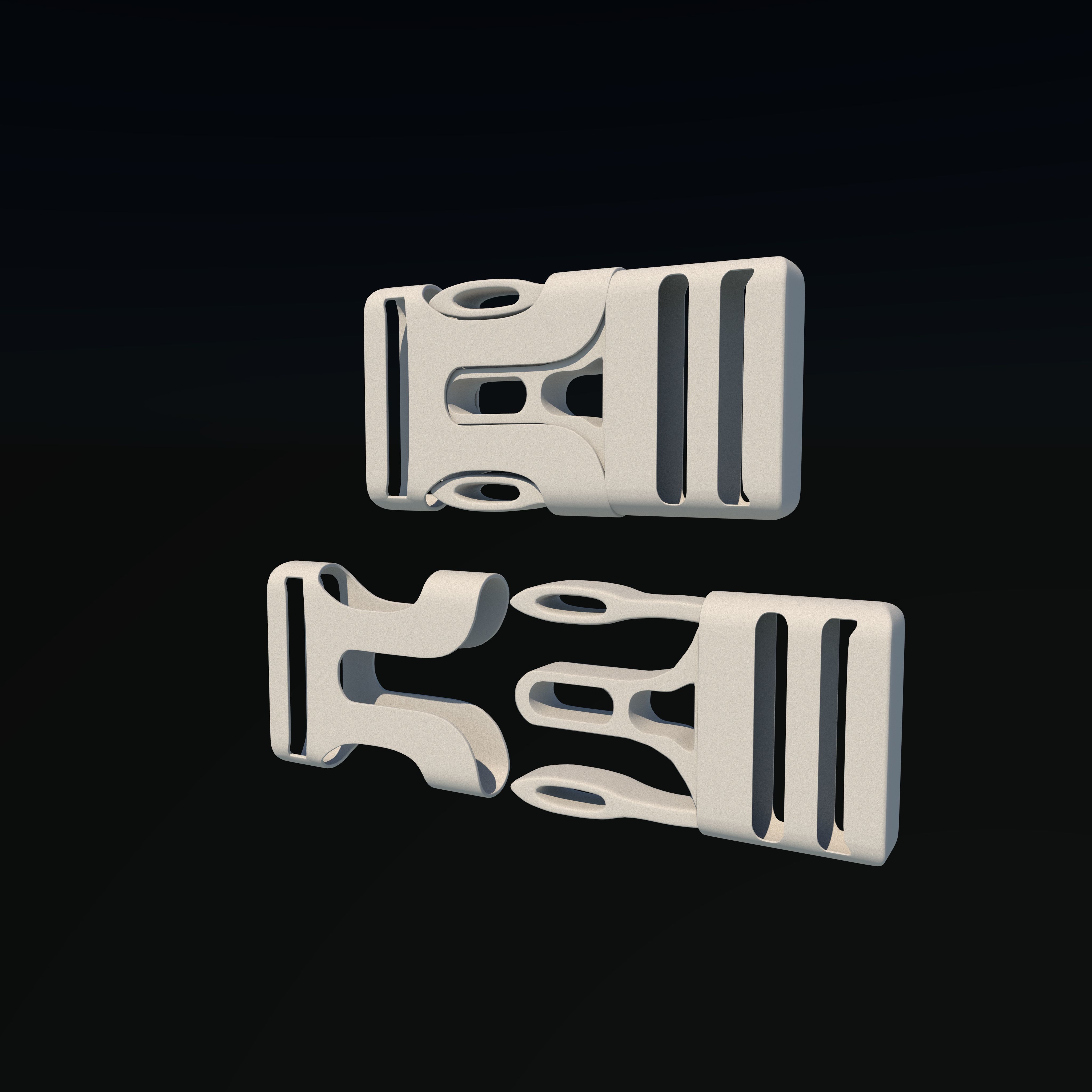 Plastic Buckle  3D model_7
