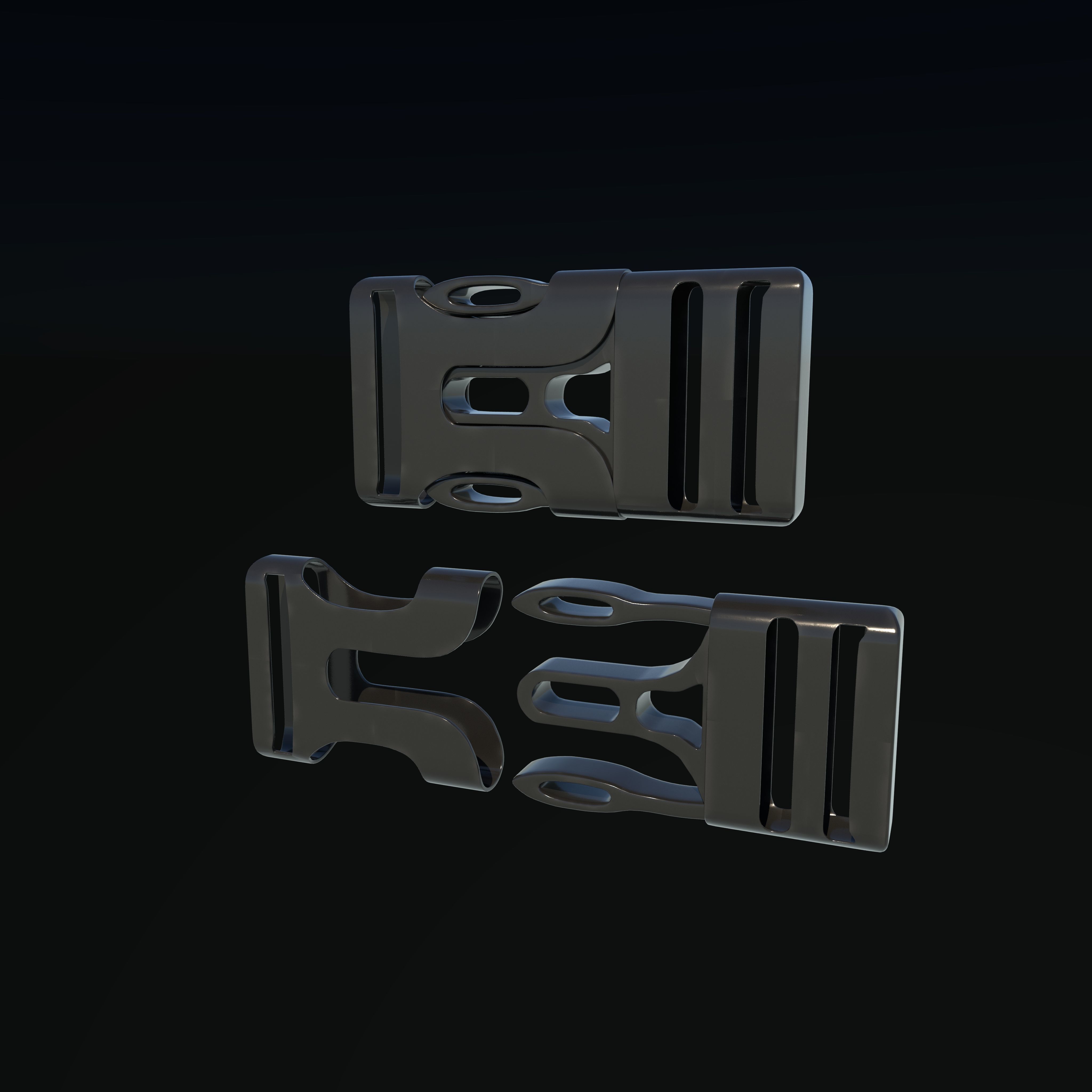 Plastic Buckle  3D model_8