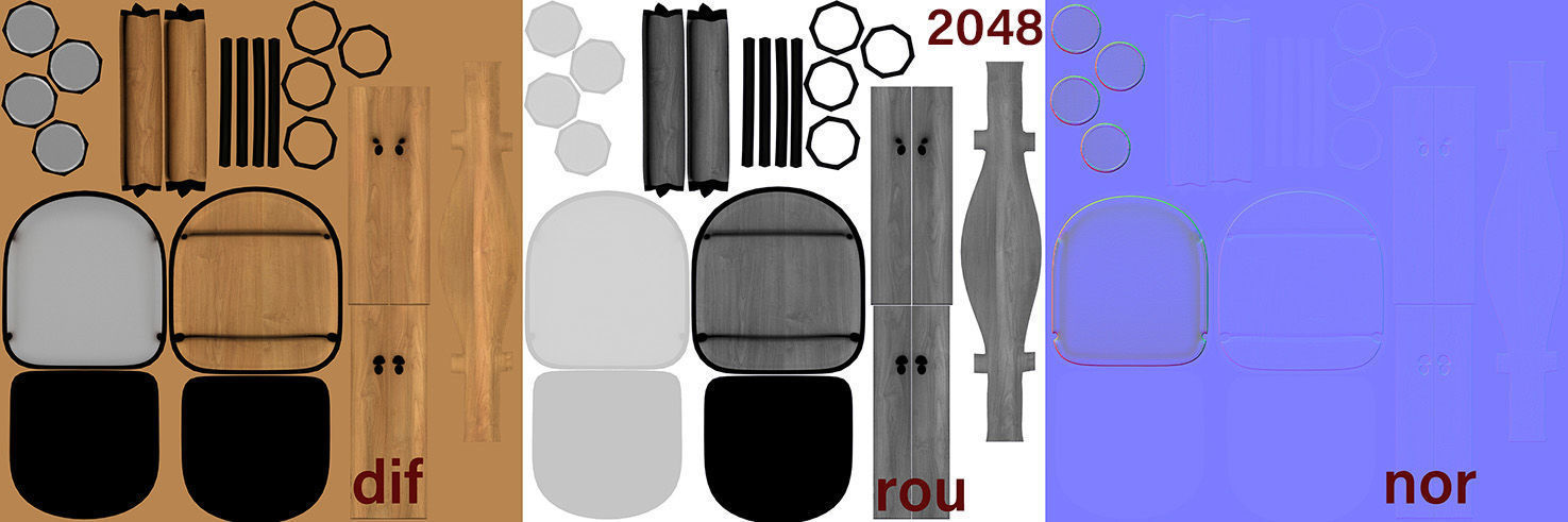 Neva chair 3D model_7