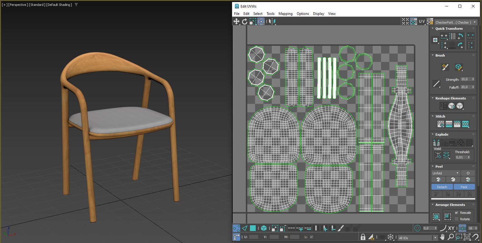 Neva chair 3D model_6
