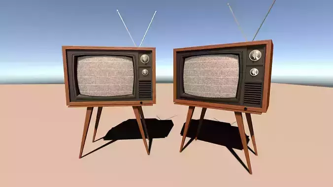 Vintage TV with Screen Glitch Shader