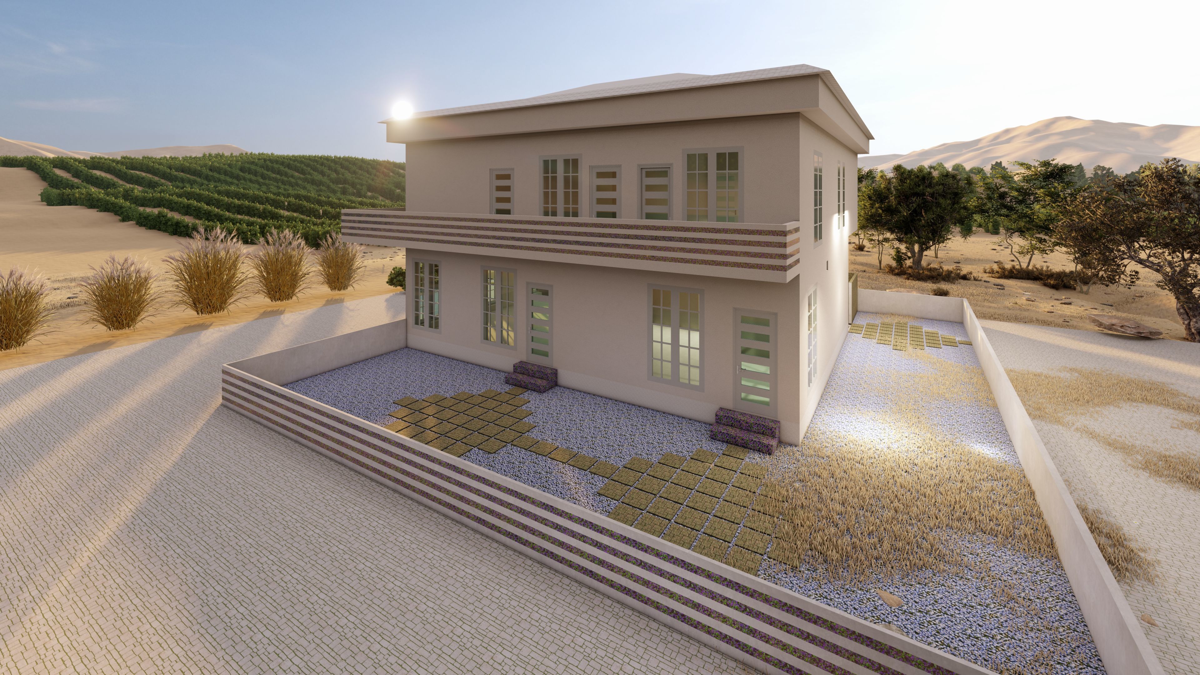 Villa 3D model_2