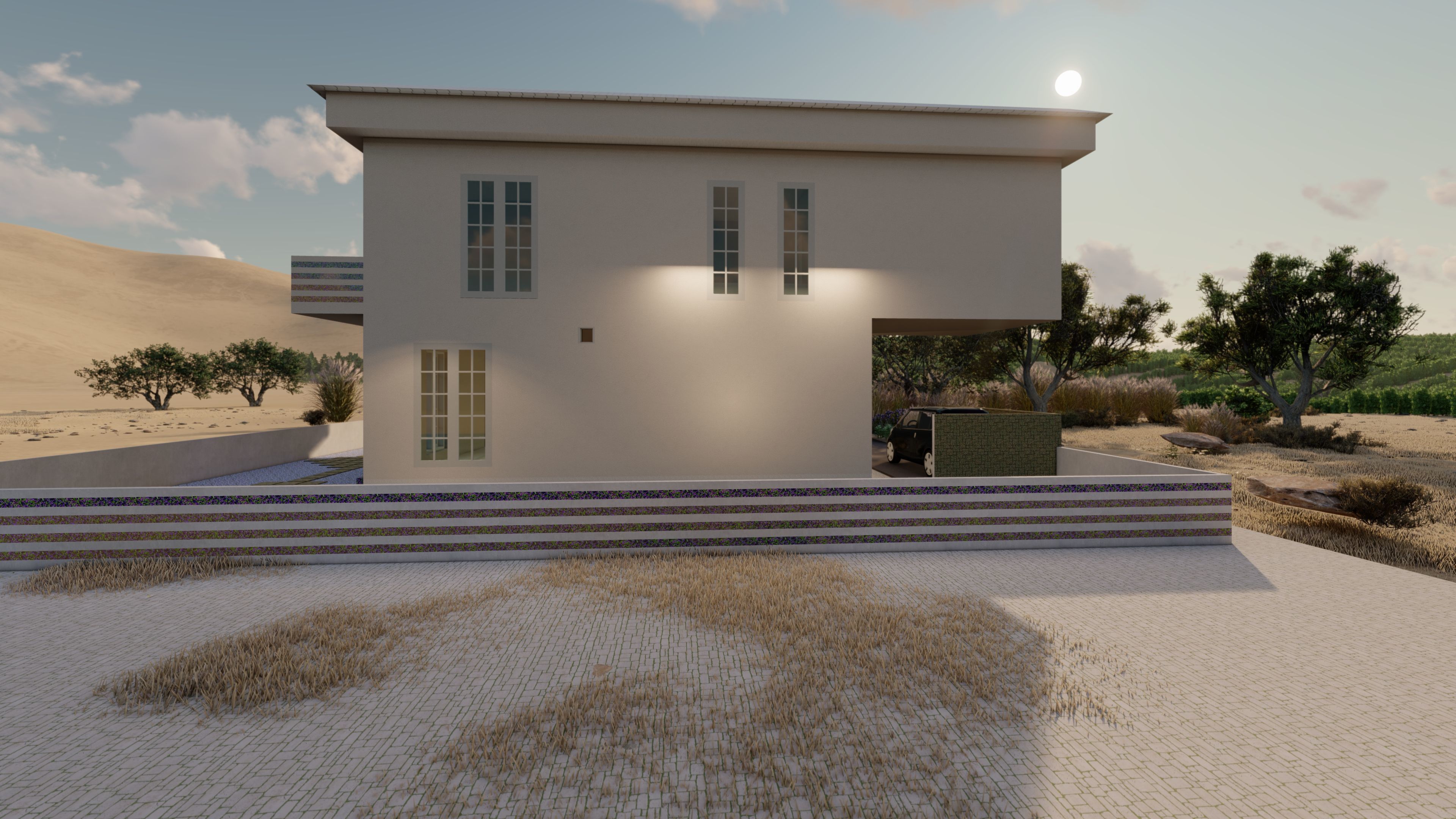 Villa 3D model_5