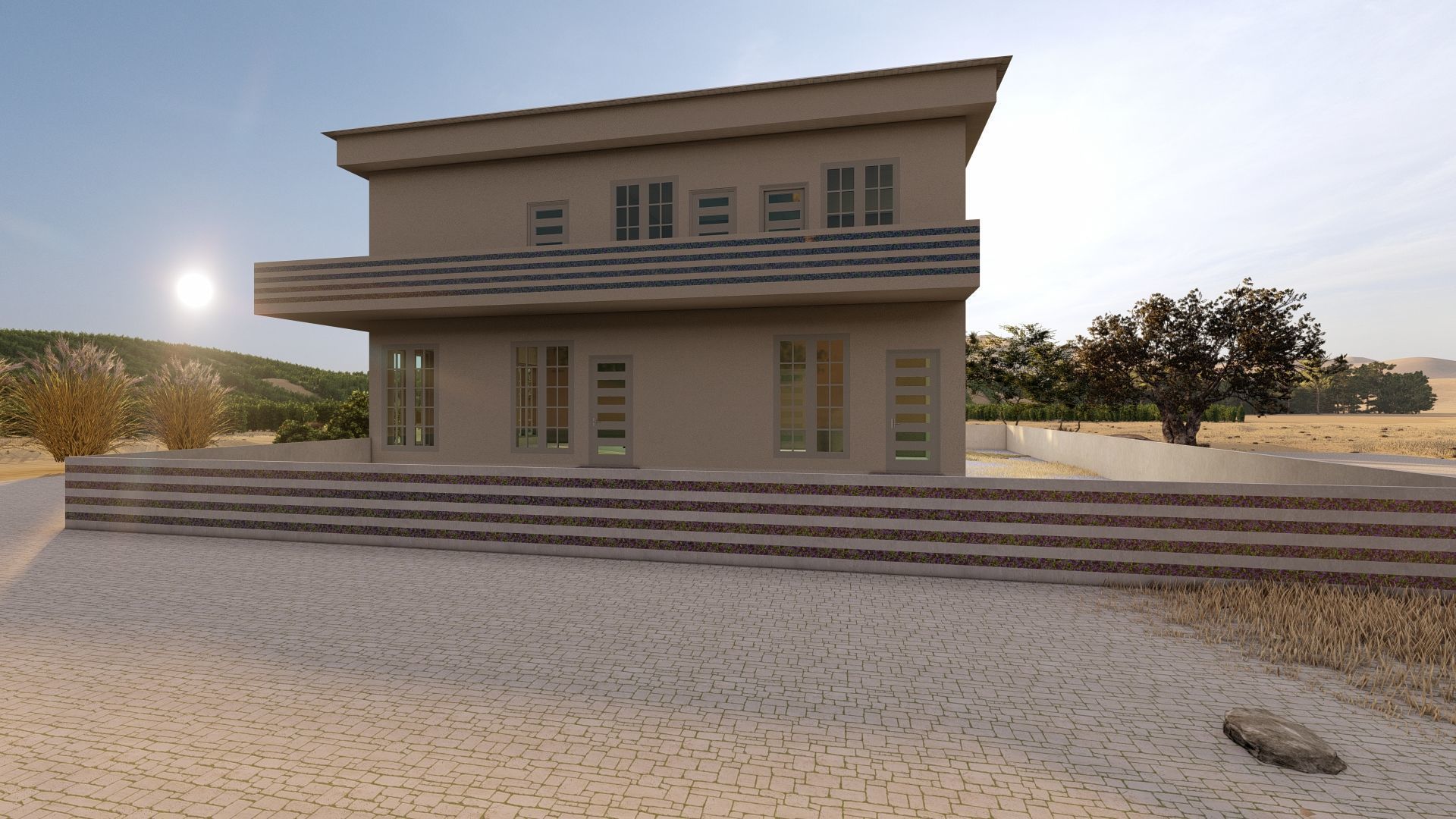 Villa 3D model_3