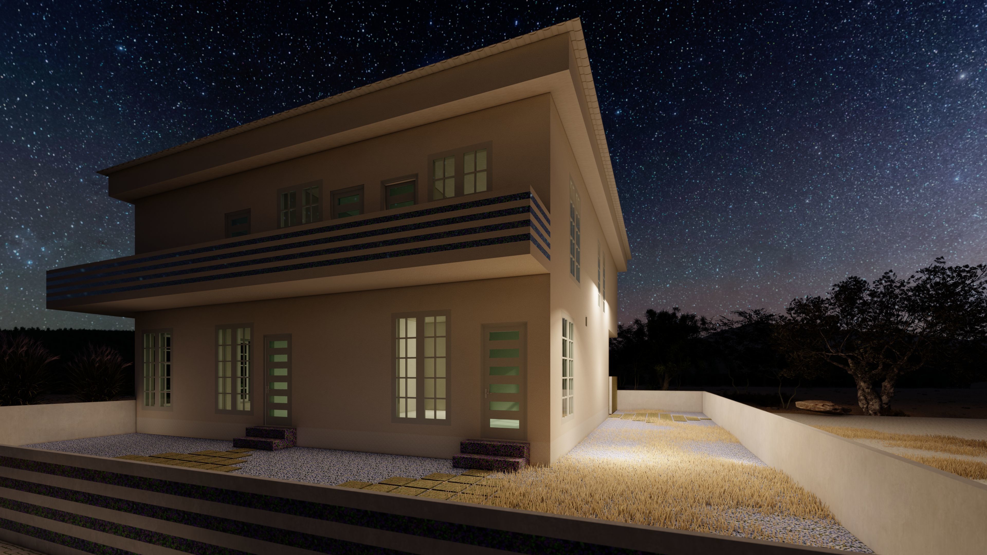Villa 3D model_4