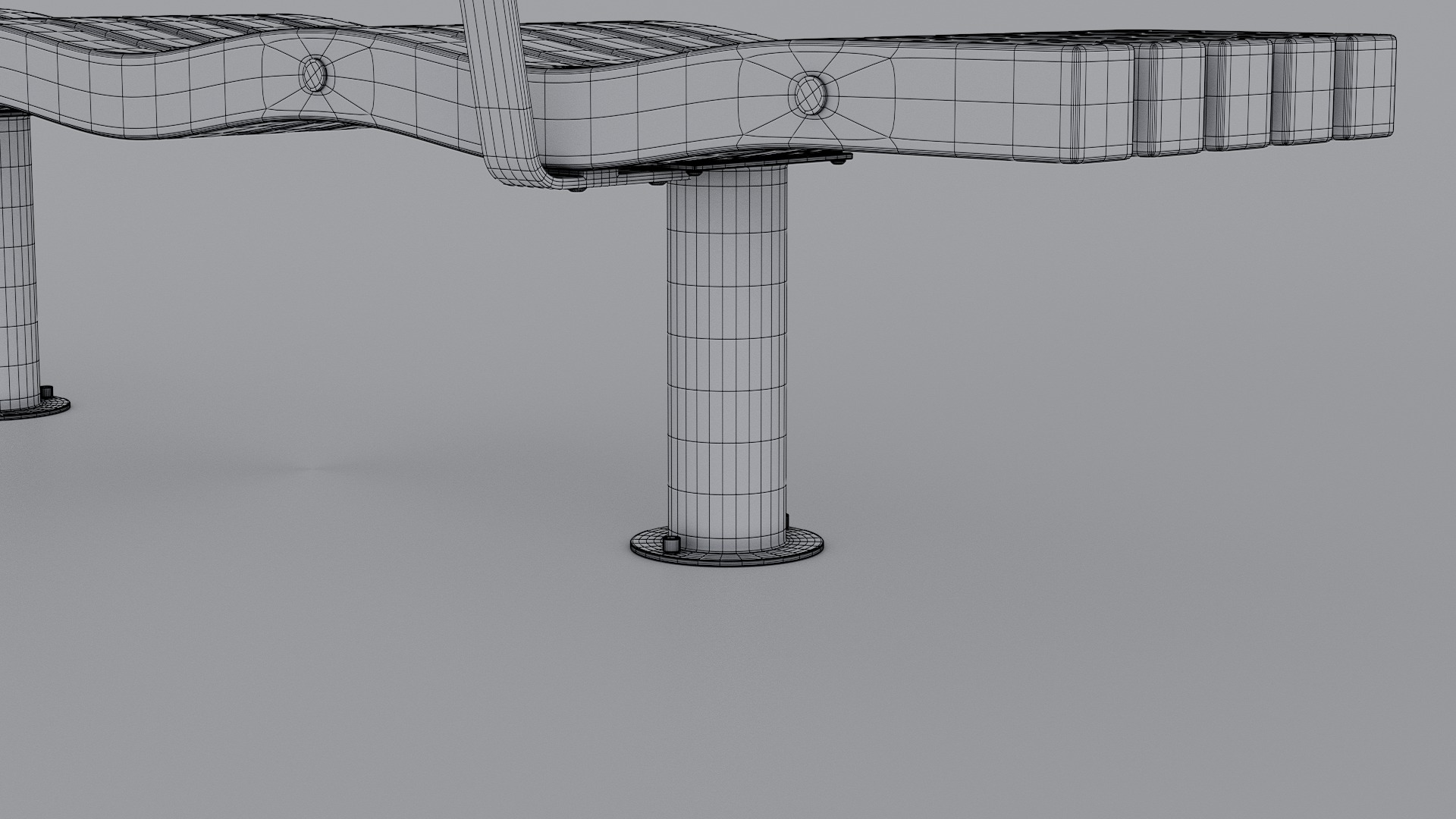 SERPENTINE FIVE SLAT BENCH AND SEAT 3D model_31