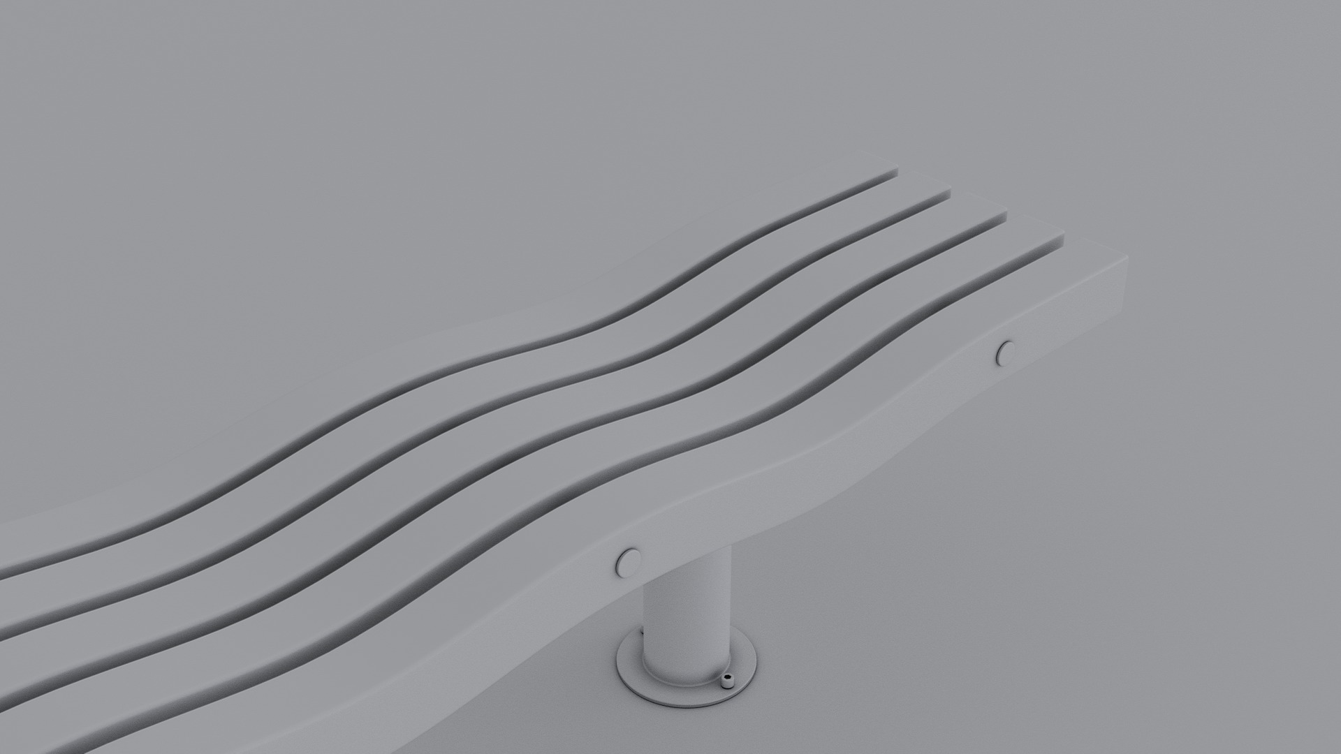 SERPENTINE FIVE SLAT BENCH AND SEAT 3D model_24