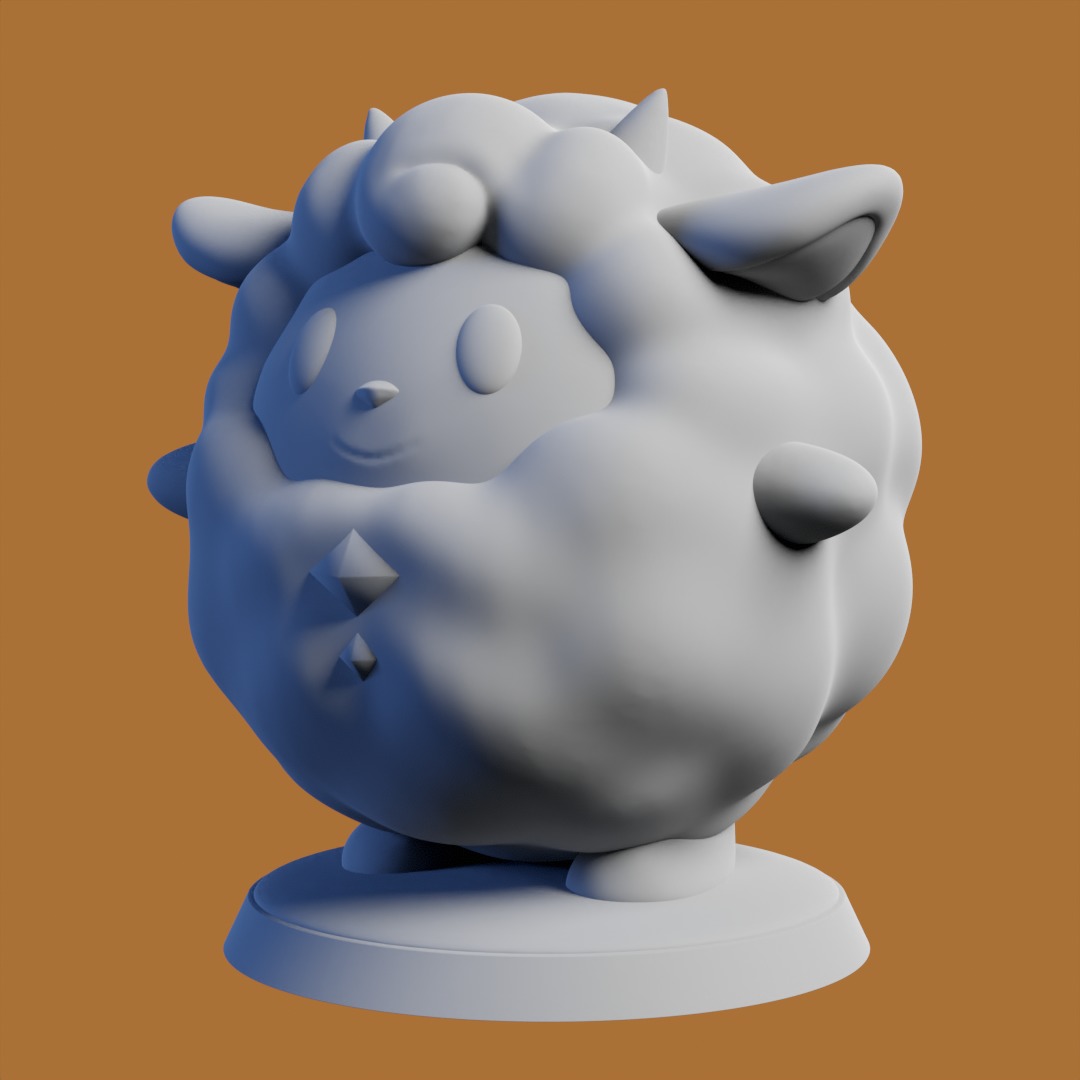 Lamball - Palworld 3D print model_3
