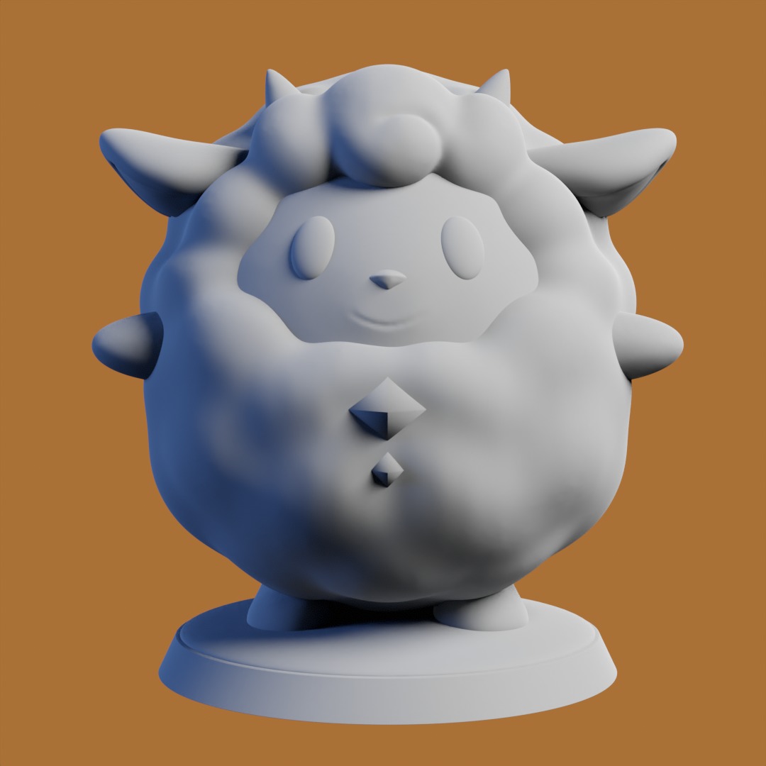 Lamball - Palworld 3D print model_1