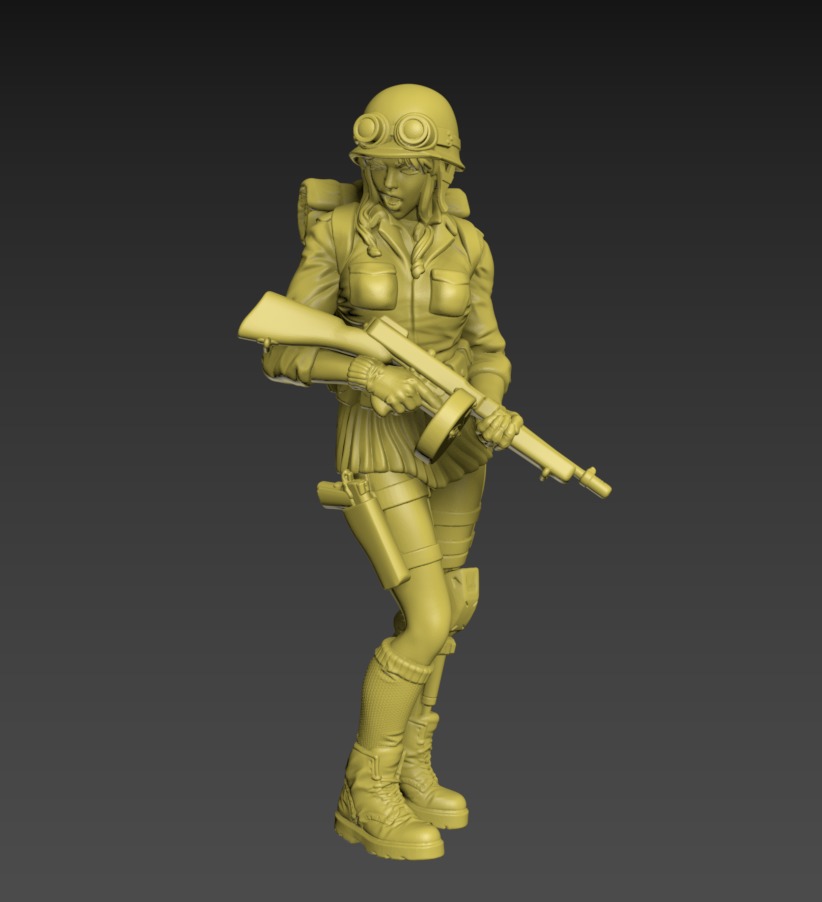 Iron Joe Fighting Mech Poseable Set 100mm 3D print model_13