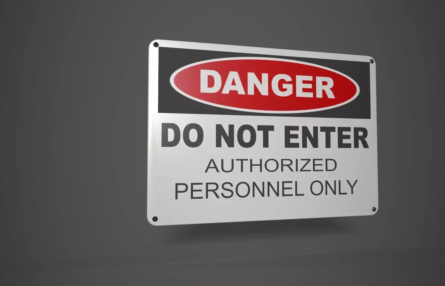 Danger Sign Low-poly 3D model