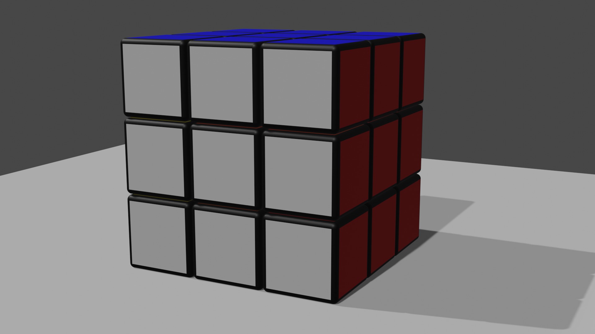 rubick cube Low-poly 3D model_2