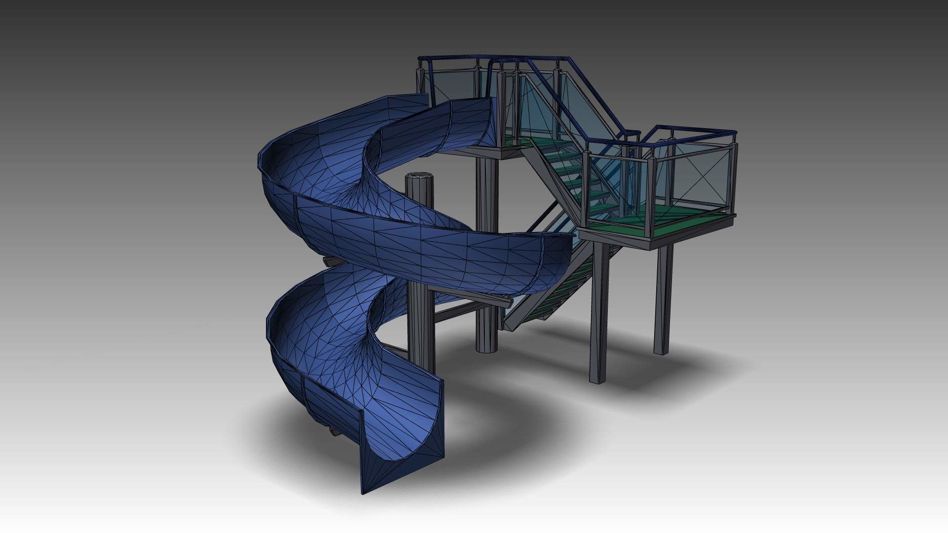 Low Poly Pool People Low-poly 3D model_11