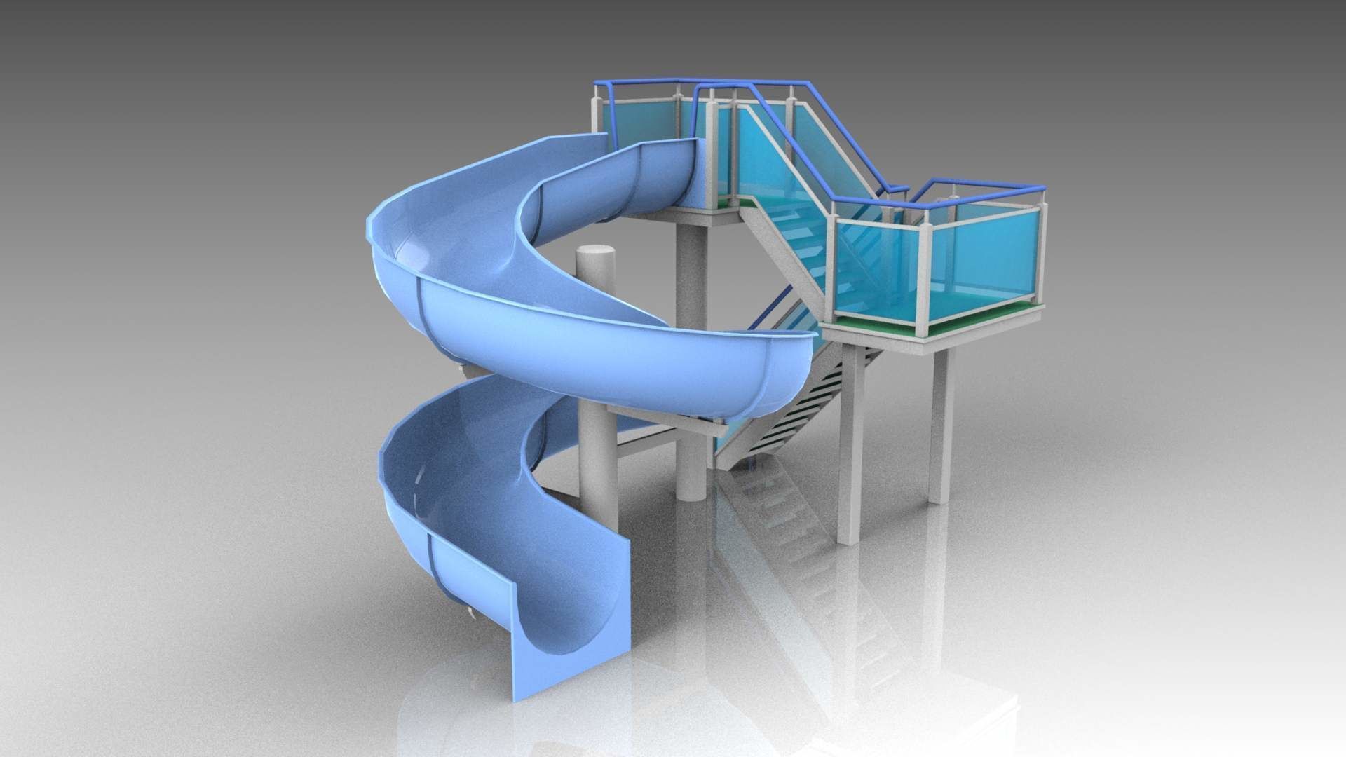 Low Poly Pool People Low-poly 3D model_10