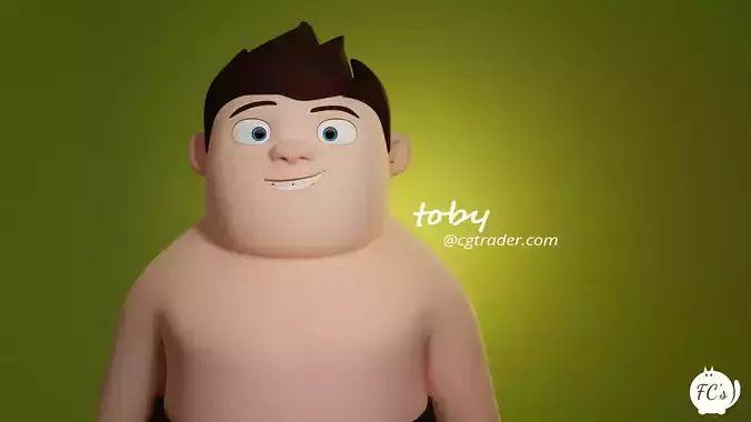 Toby cartoon male boy character
