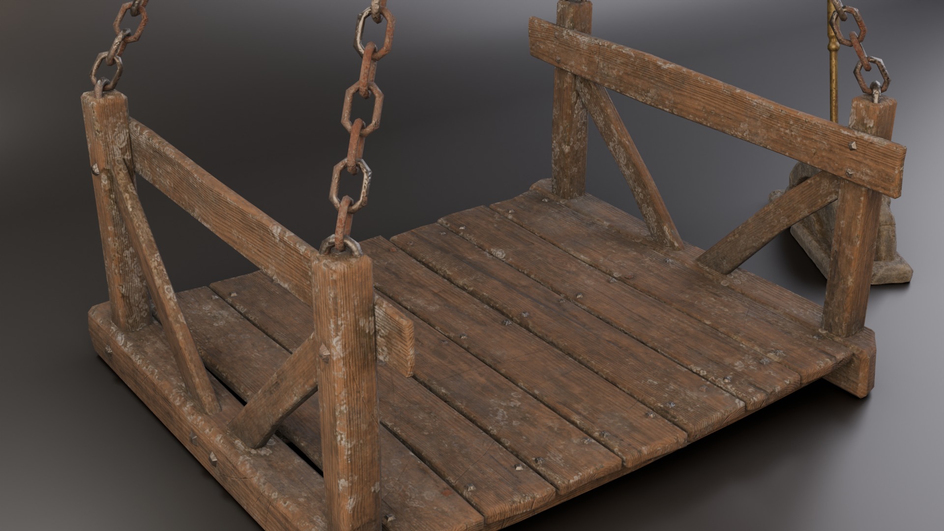 Fantasy Elevator with Lever Free low-poly 3D model_5