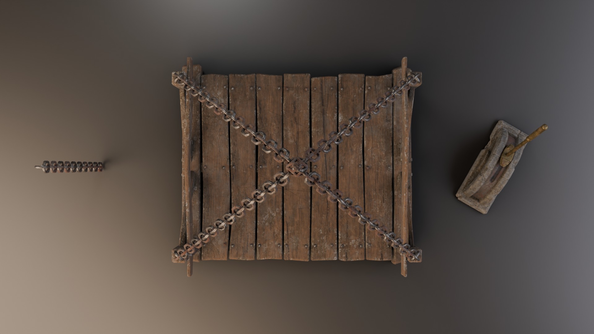 Fantasy Elevator with Lever Free low-poly 3D model_3