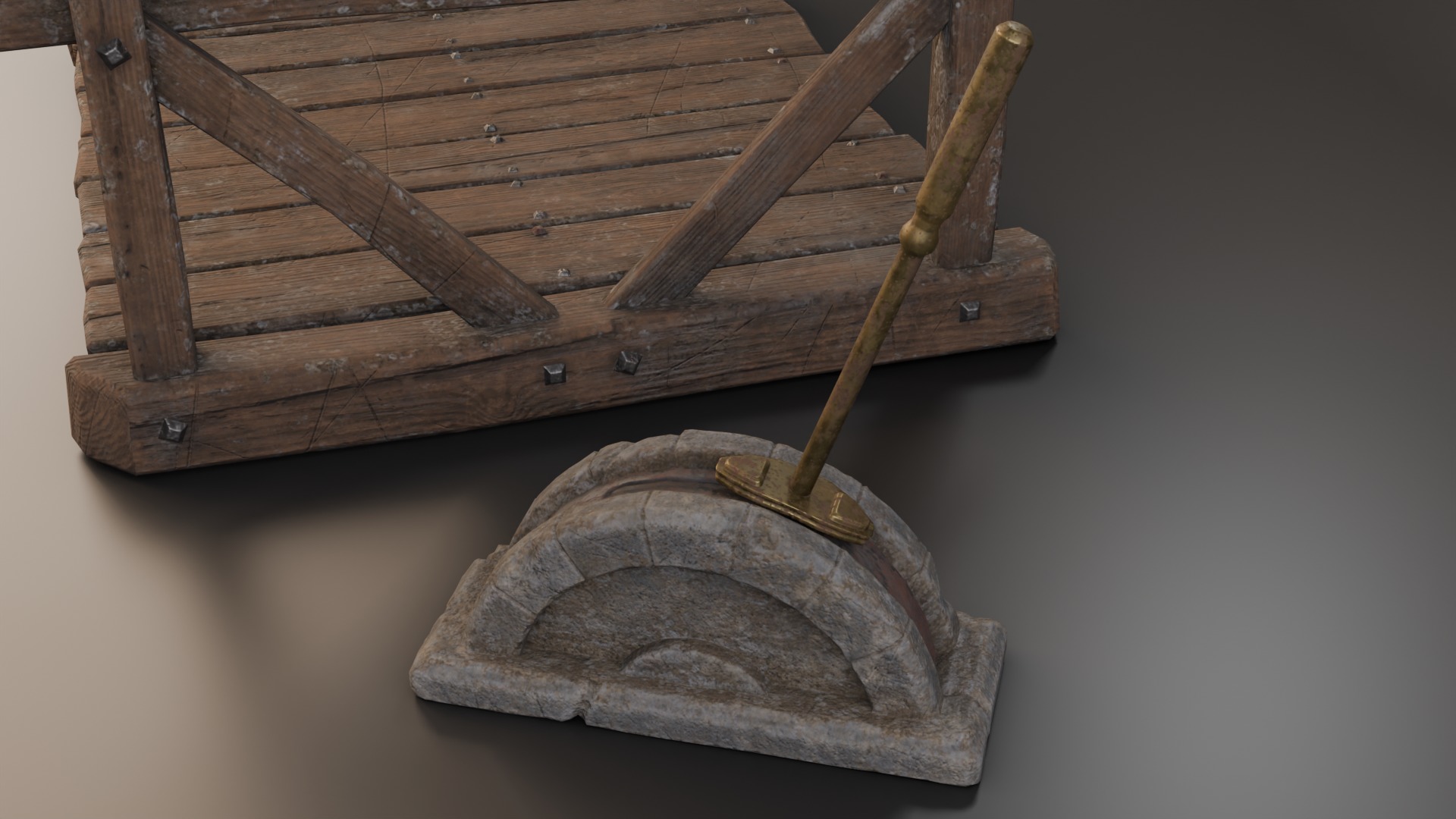 Fantasy Elevator with Lever Free low-poly 3D model_6