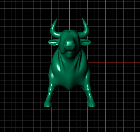 Bull model animal it can use who want to learn Free 3D model_1