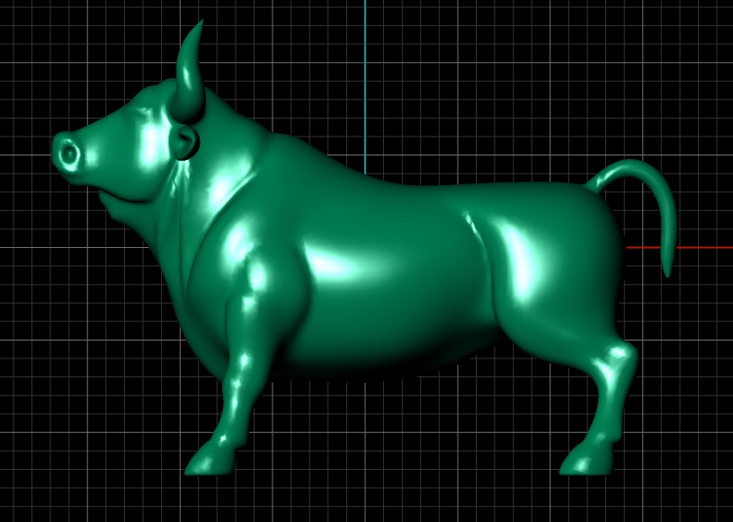 Bull model animal it can use who want to learn Free 3D model_2