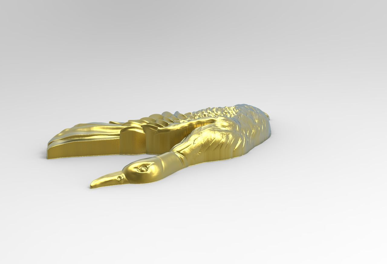 wild duck 3d relief 3D print model 3D print model_5