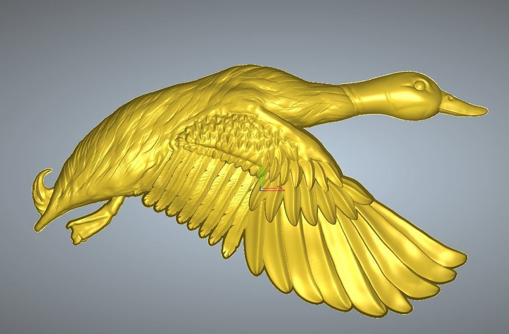 wild duck 3d relief 3D print model 3D print model_1