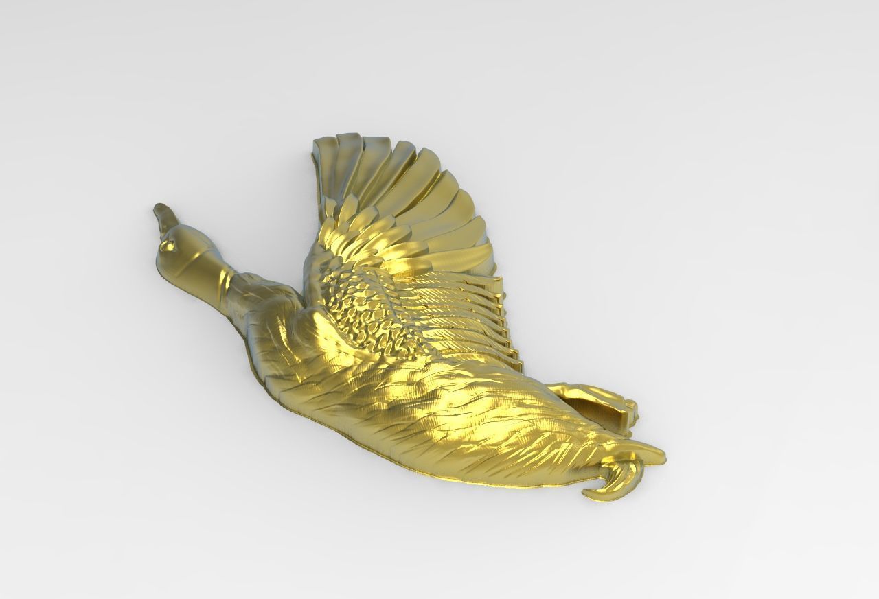 wild duck 3d relief 3D print model 3D print model_6