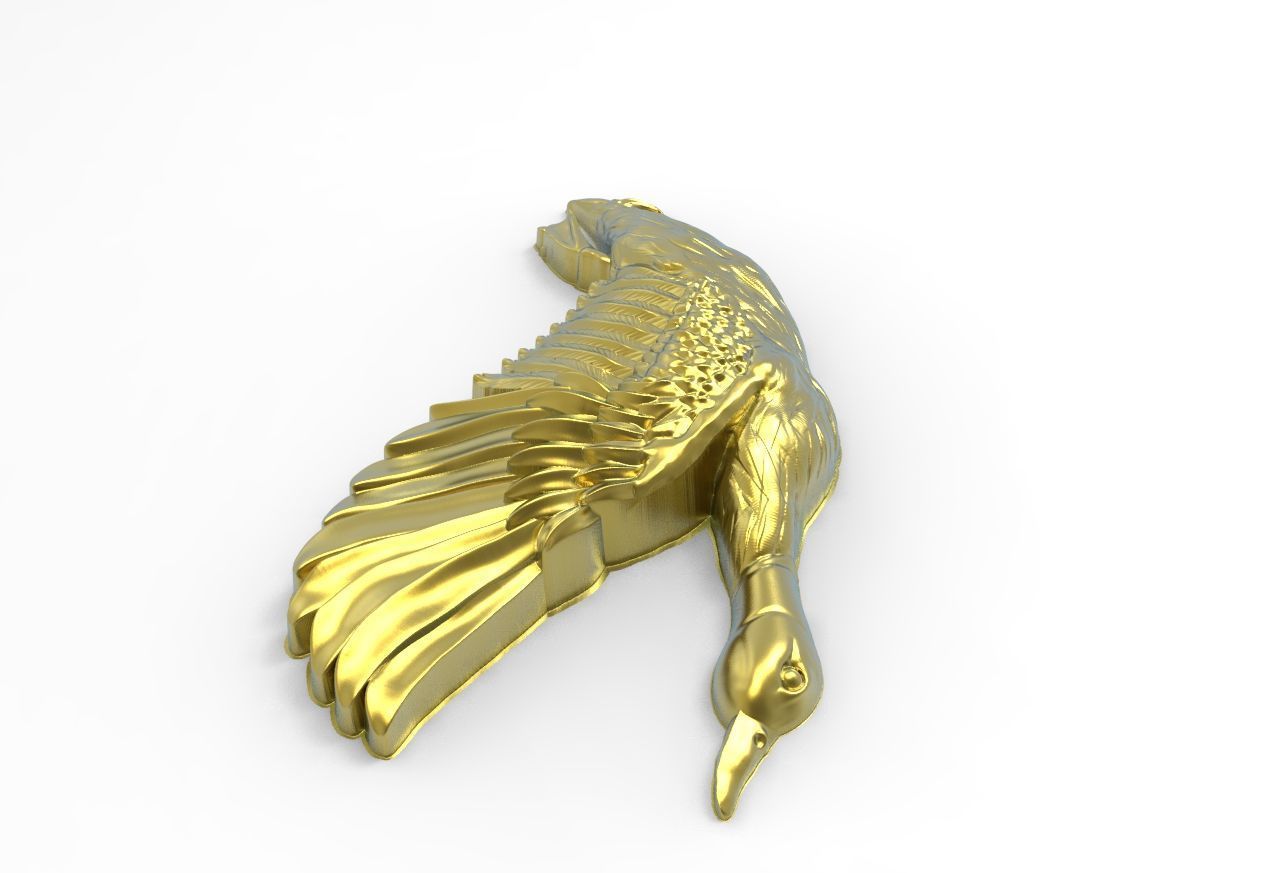 wild duck 3d relief 3D print model 3D print model_4