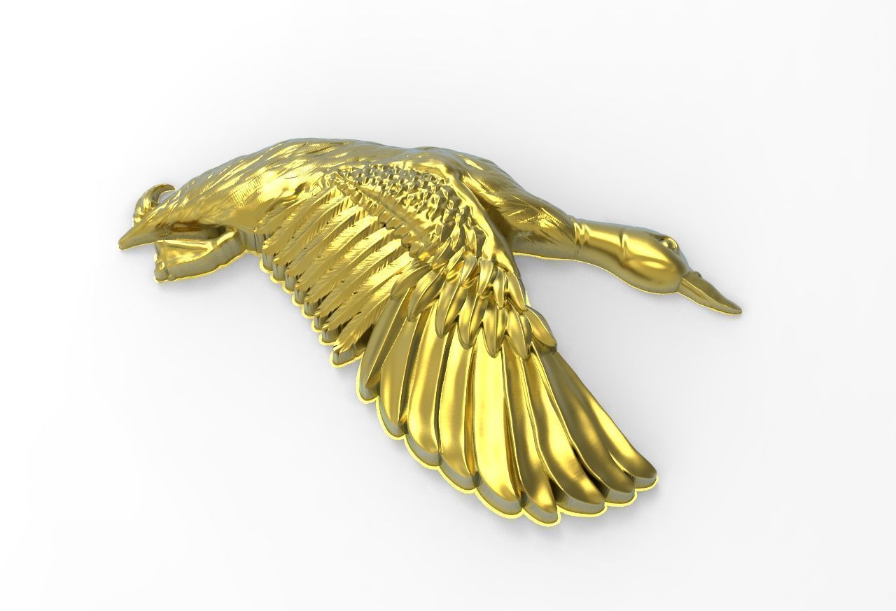 wild duck 3d relief 3D print model 3D print model_3